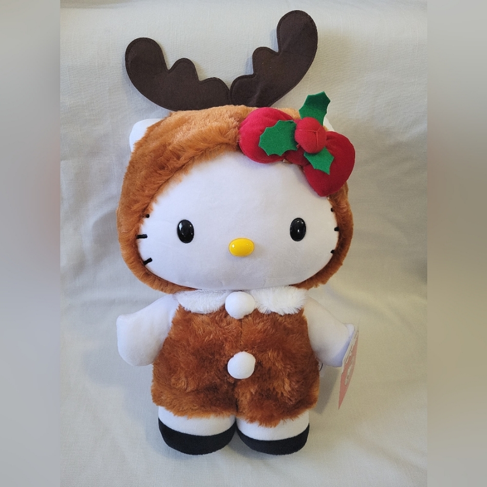 Hello Kitty Holiday Greeter 2023. Cute reindeer Hello Kitty
